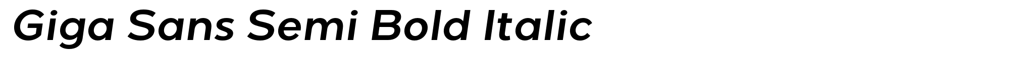 Giga Sans Semi Bold Italic image